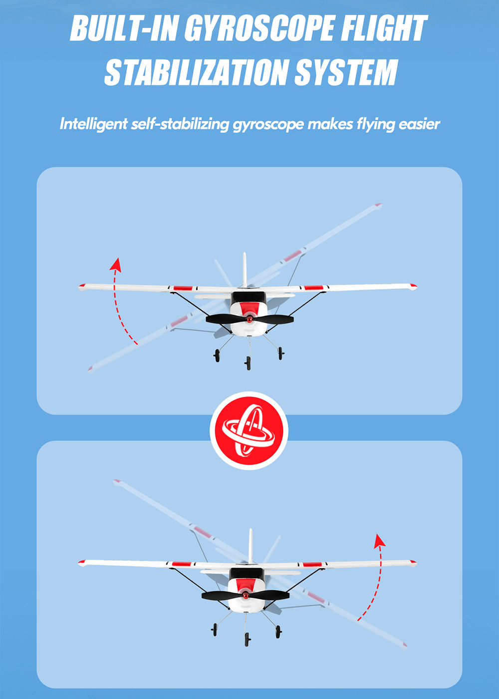 Flybear-FX9601-Cessna-182-Spannweite-520mm-24GHz-4CH-RC-Flugzeug-aus-EPP-mit-eingebautem-Gyro-3D--6G-2016716-5